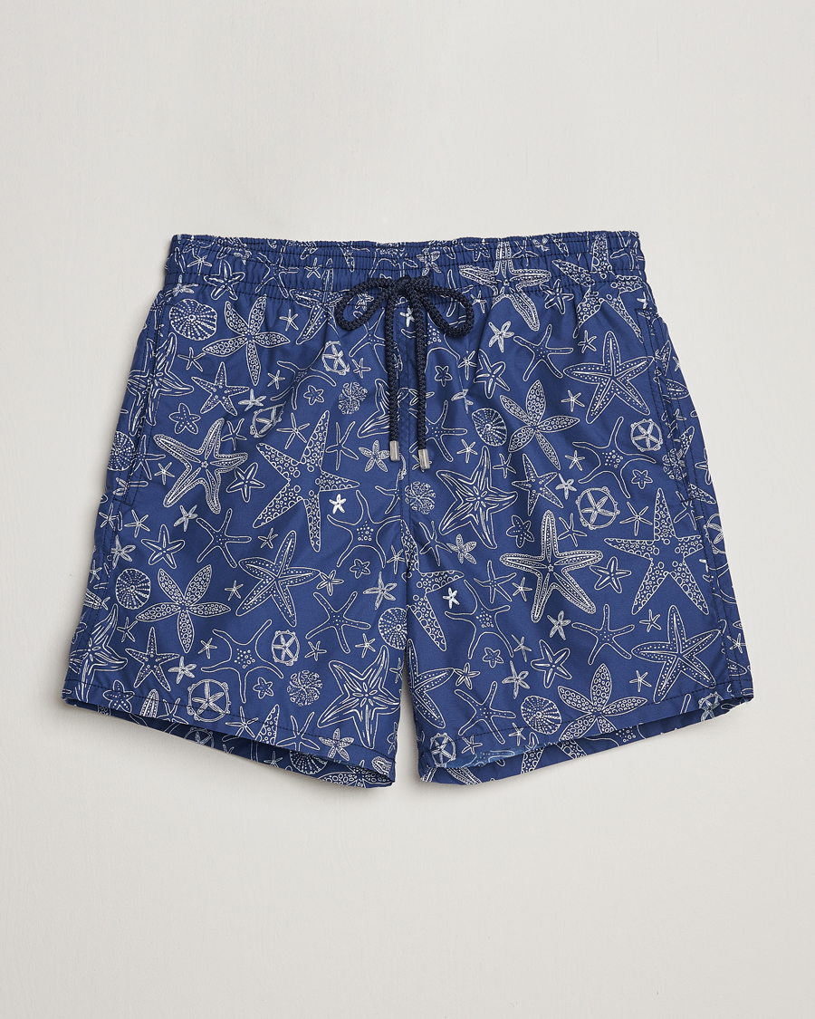Hombres | Bañadores | Vilebrequin | Moorea Starlettes Swim Shorts Encre