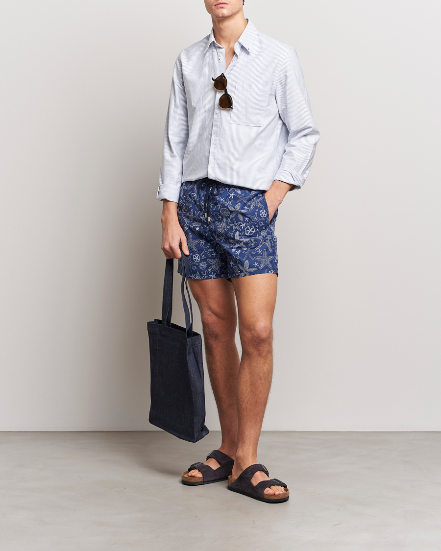 Hombres | Bañadores | Vilebrequin | Moorea Starlettes Swim Shorts Encre