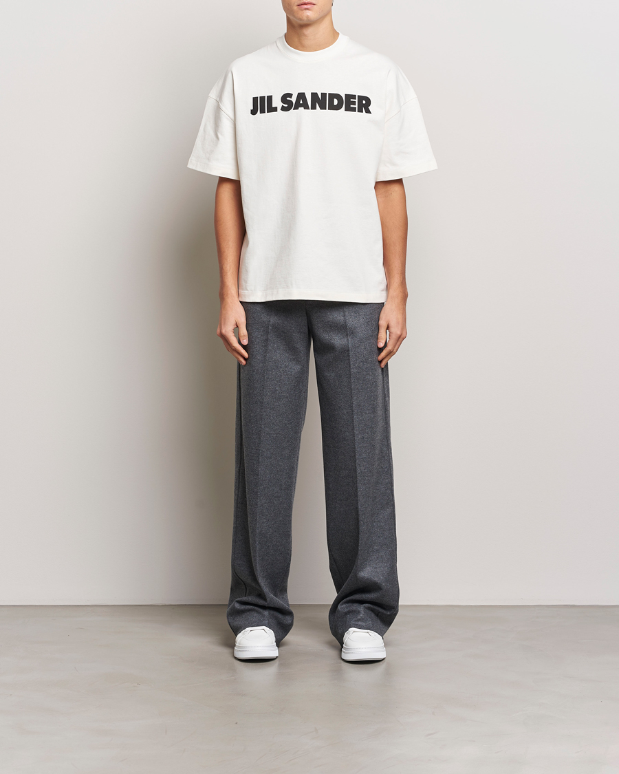 Jil Sander Round Collar Logo T-Shirt White en CareOfCarl.es