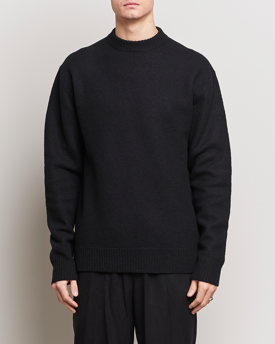 Hombres | Jerseys de cuello redondo | Jil Sander | Lightweight Merino Wool Sweater Black