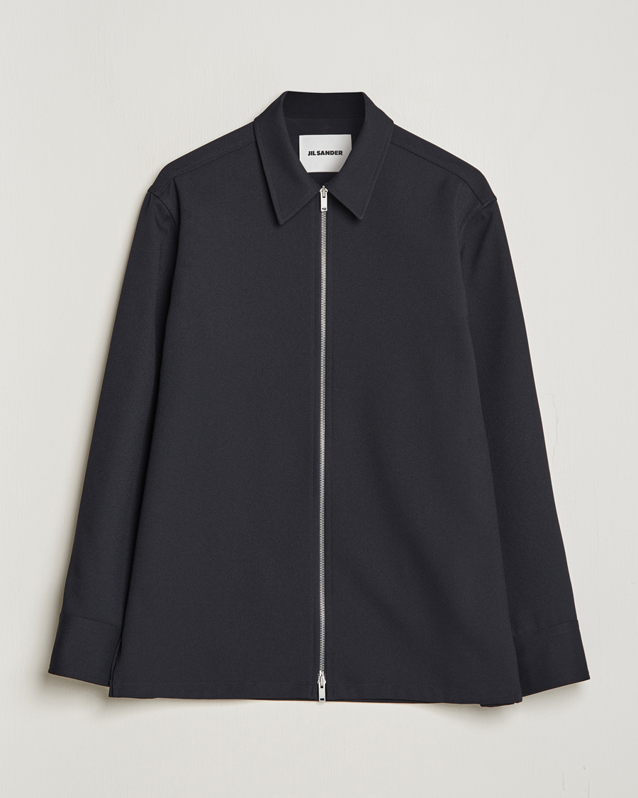 Hombres | Camisas | Jil Sander | Full Zip Overshirt Midnight