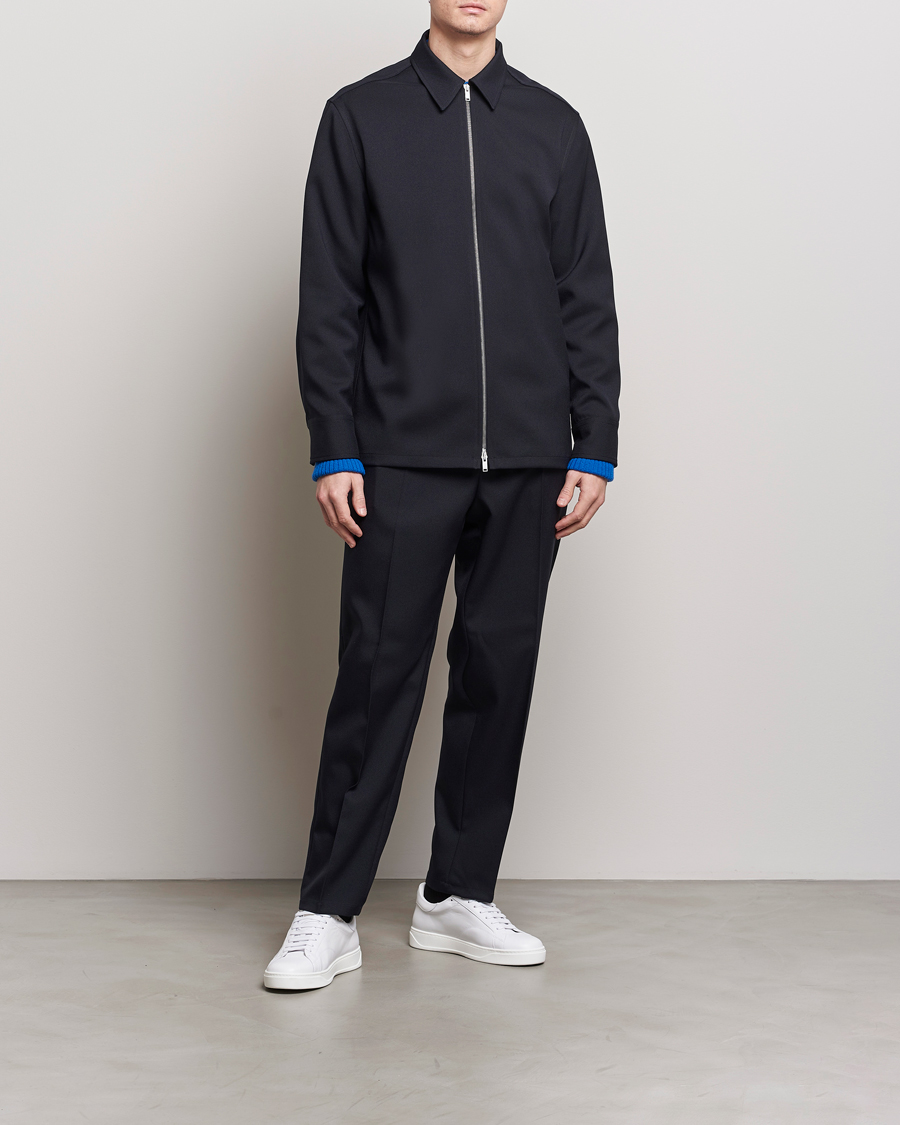 Hombres | Camisas | Jil Sander | Full Zip Overshirt Midnight