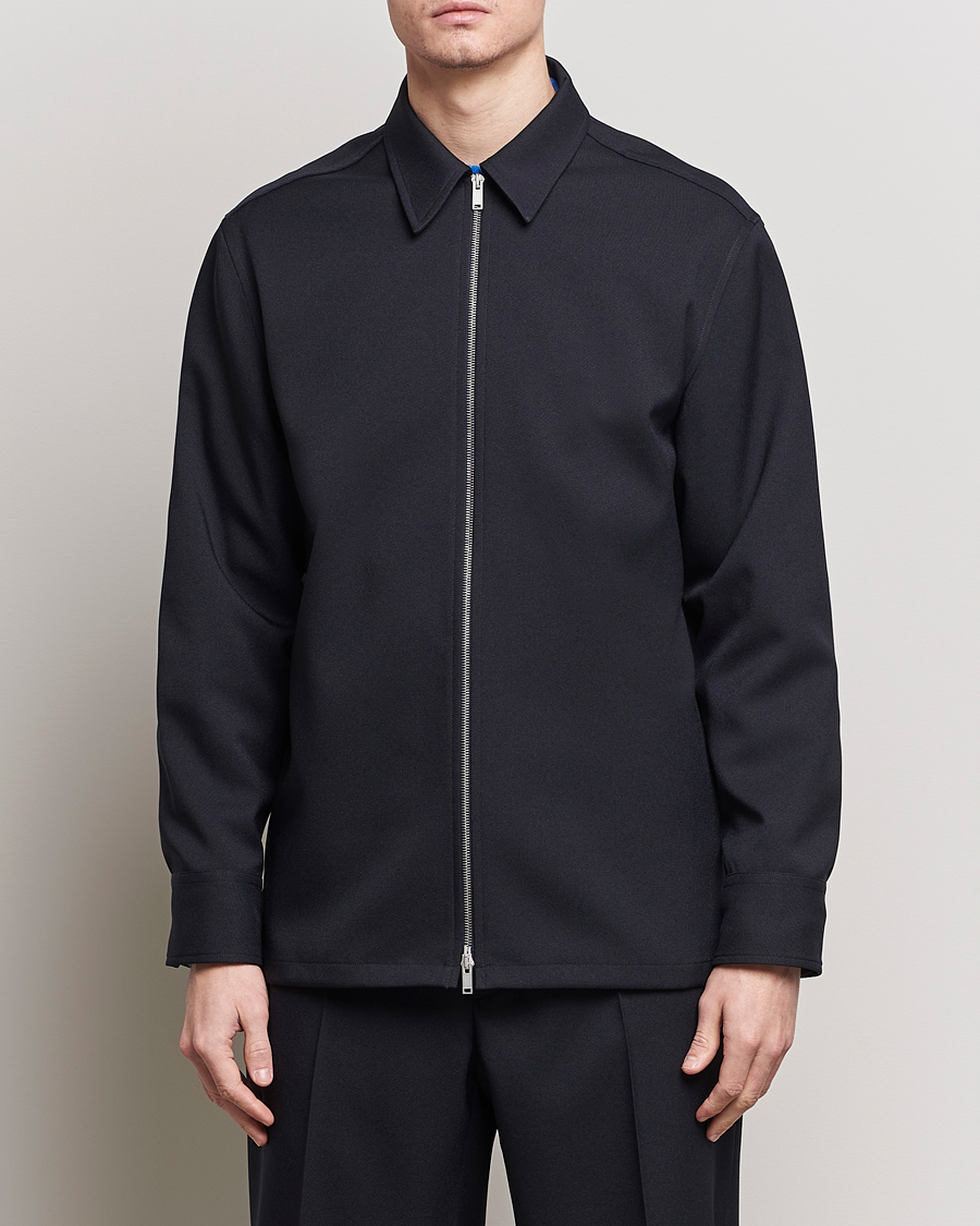 Hombres | Camisas | Jil Sander | Full Zip Overshirt Midnight