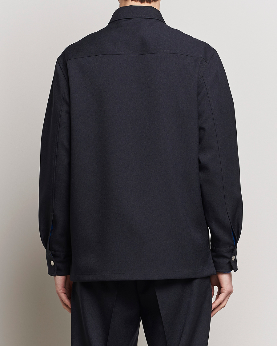 Hombres | Camisas | Jil Sander | Full Zip Overshirt Midnight
