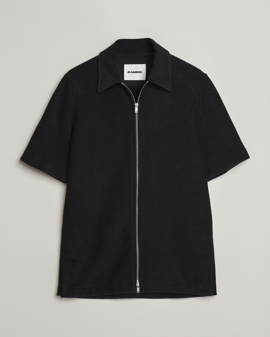 Hombres | Camisas | Jil Sander | Full Zip Camp Shirt Black