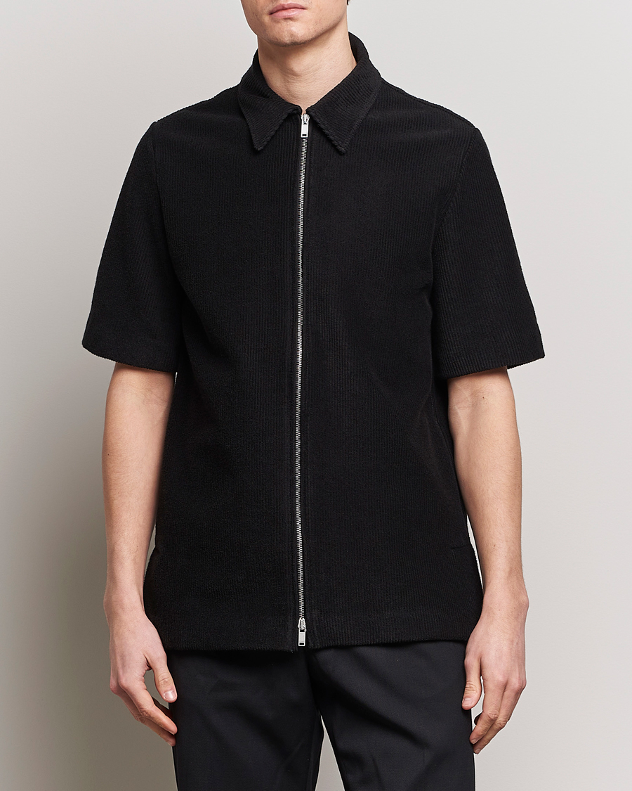 Hombres | Camisas | Jil Sander | Full Zip Camp Shirt Black