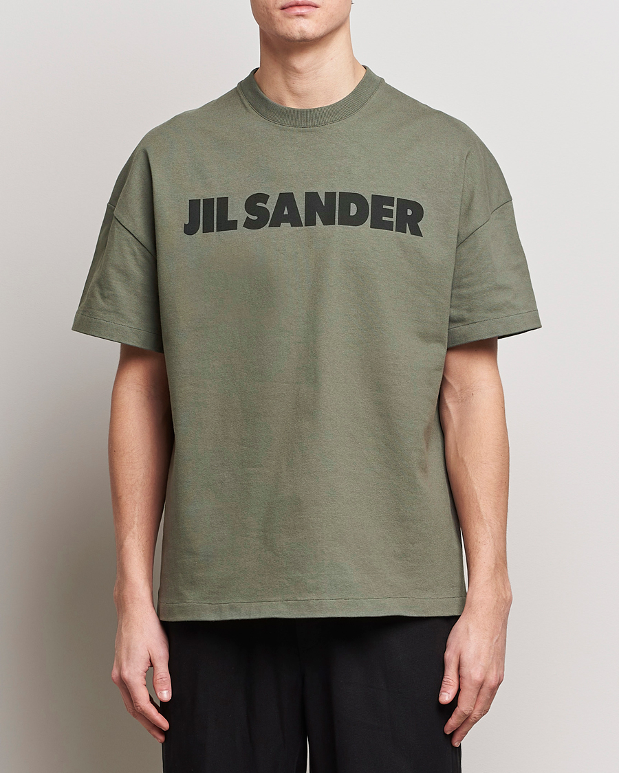 Hombres | Jil Sander | Jil Sander | Printed Logo T-Shirt Thyme Green
