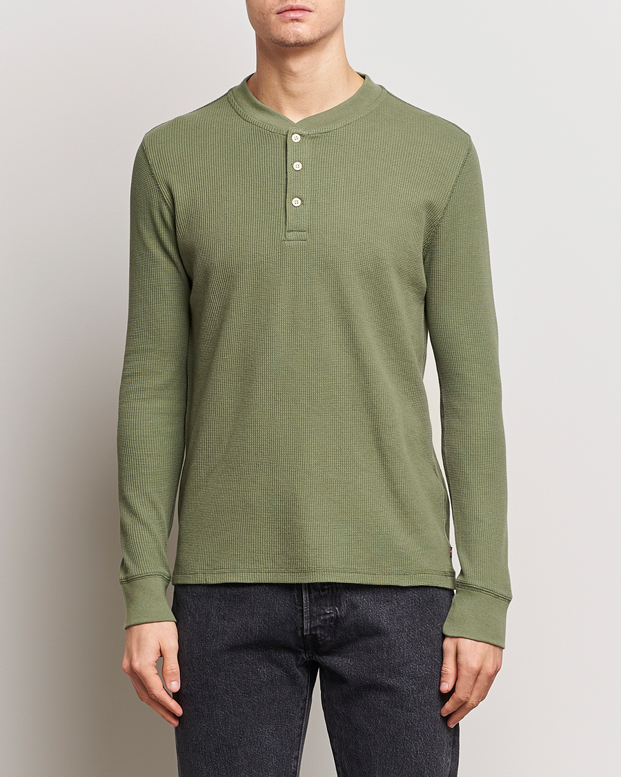 Hombres | Jerséis y prendas de punto | Levi's | Thermal Henley Bluish Olive