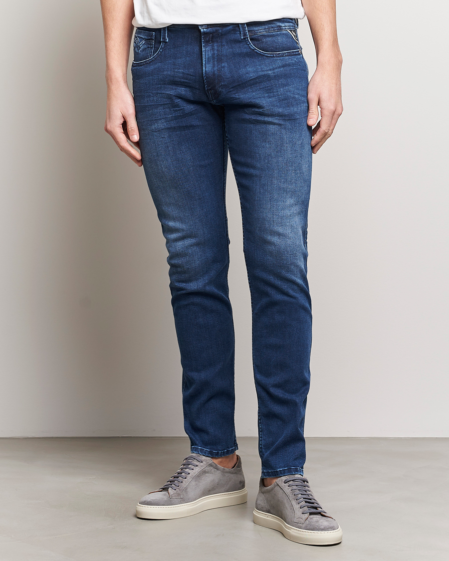 Hombres |  | Replay | Anbass Powerstretch Jeans Medium Blue