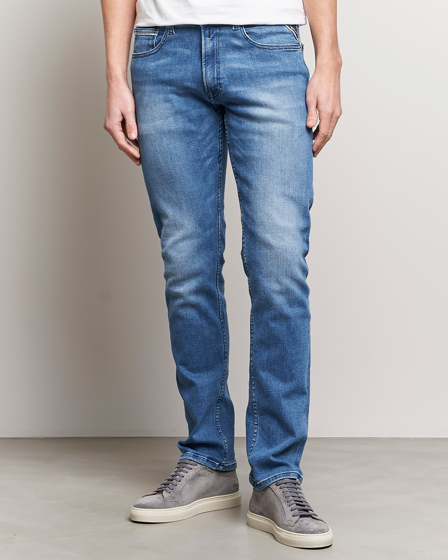 Hombres | Vaqueros | Replay | Grover Straight Fit Powerstretch Jeans Medium Blue