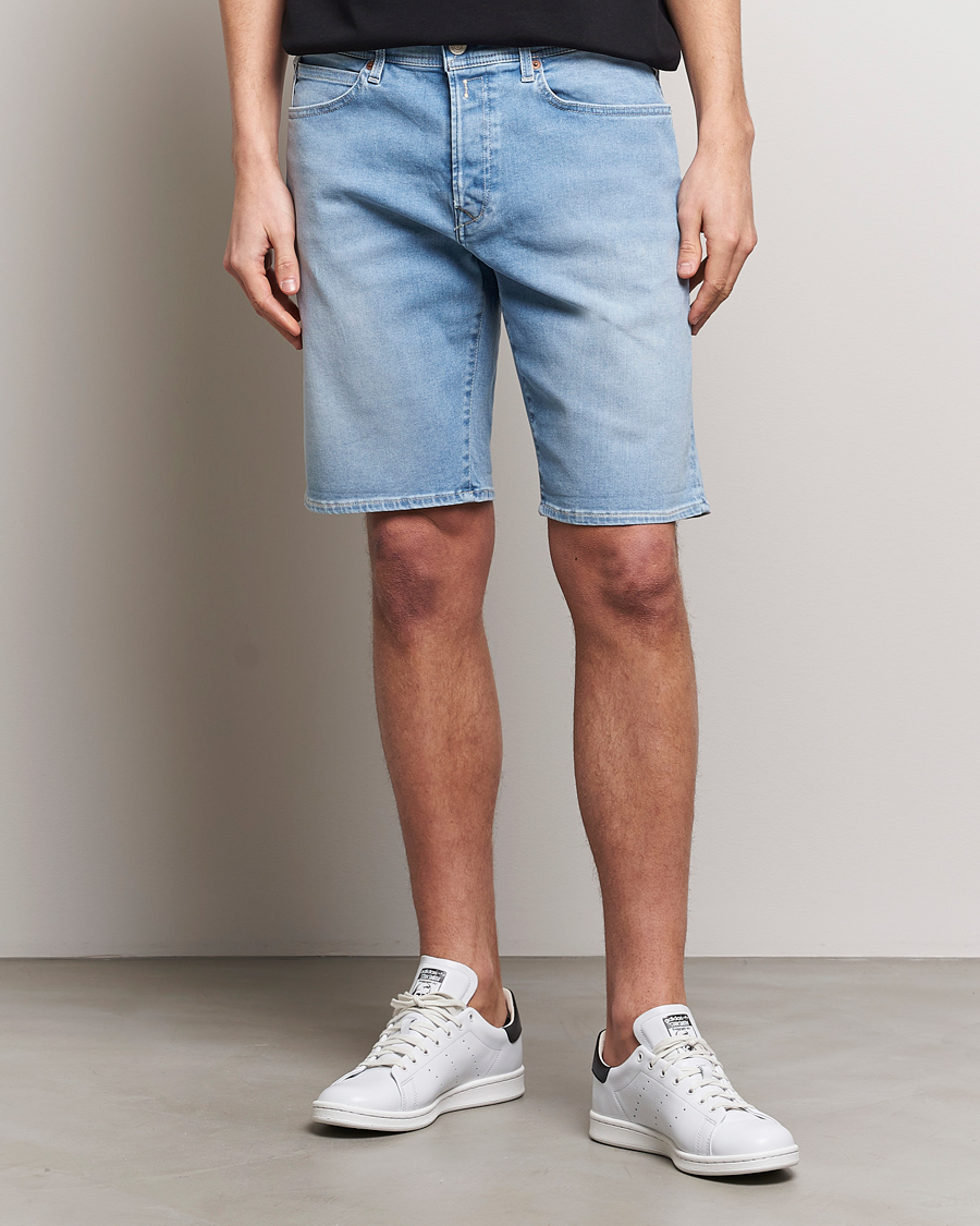 Hombres | Pantalones cortos | Replay | RBJ901 Hyperflex Denim Shorts Light Blue