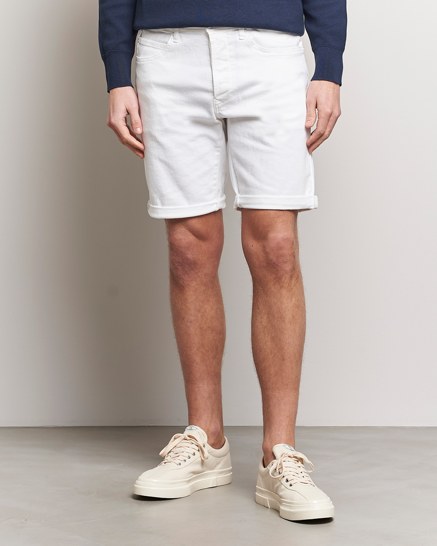 Hombres | Pantalones cortos vaqueros | Replay | RBJ901 Super Stretch Denim Shorts White