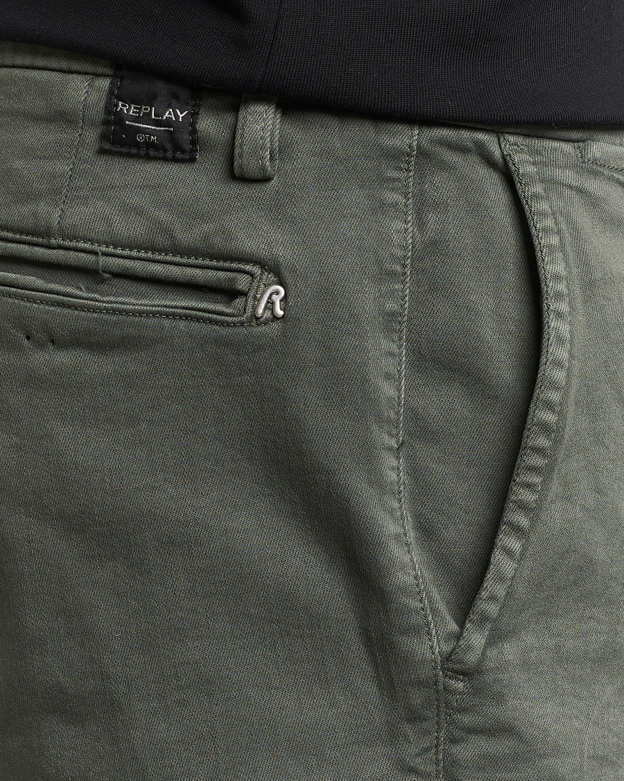 Hombres | Pantalones cortos | Replay | Benni Hyperflex Shorts Dark Green