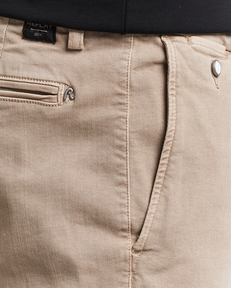 Hombres | Pantalones | Replay | Benni Hyperflex X-Lite Chinos Coffee Cream