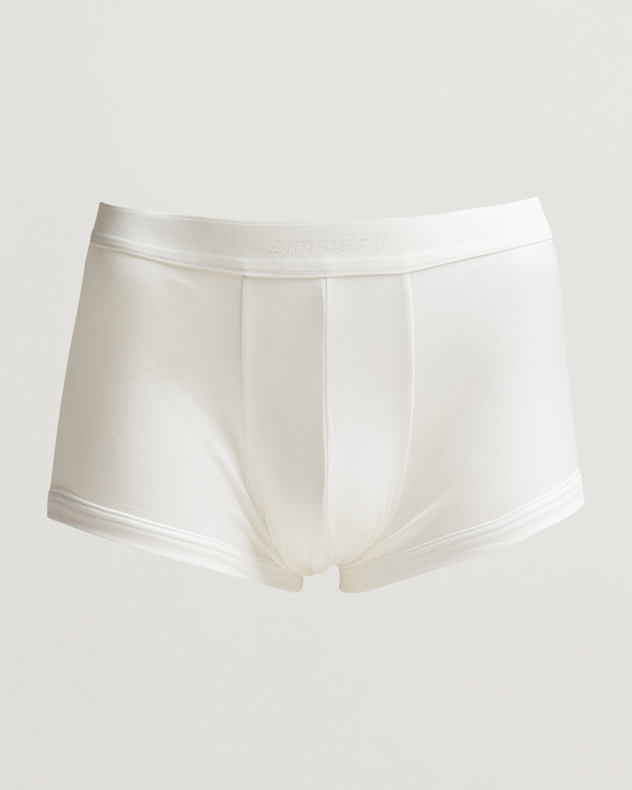 Hombres | Ropa interior y calcetines | Zimmerli of Switzerland | Sea Island Cotton Boxer Briefs White