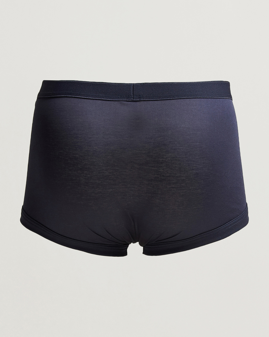 Hombres | Ropa interior y calcetines | Zimmerli of Switzerland | Sea Island Cotton Boxer Briefs Navy