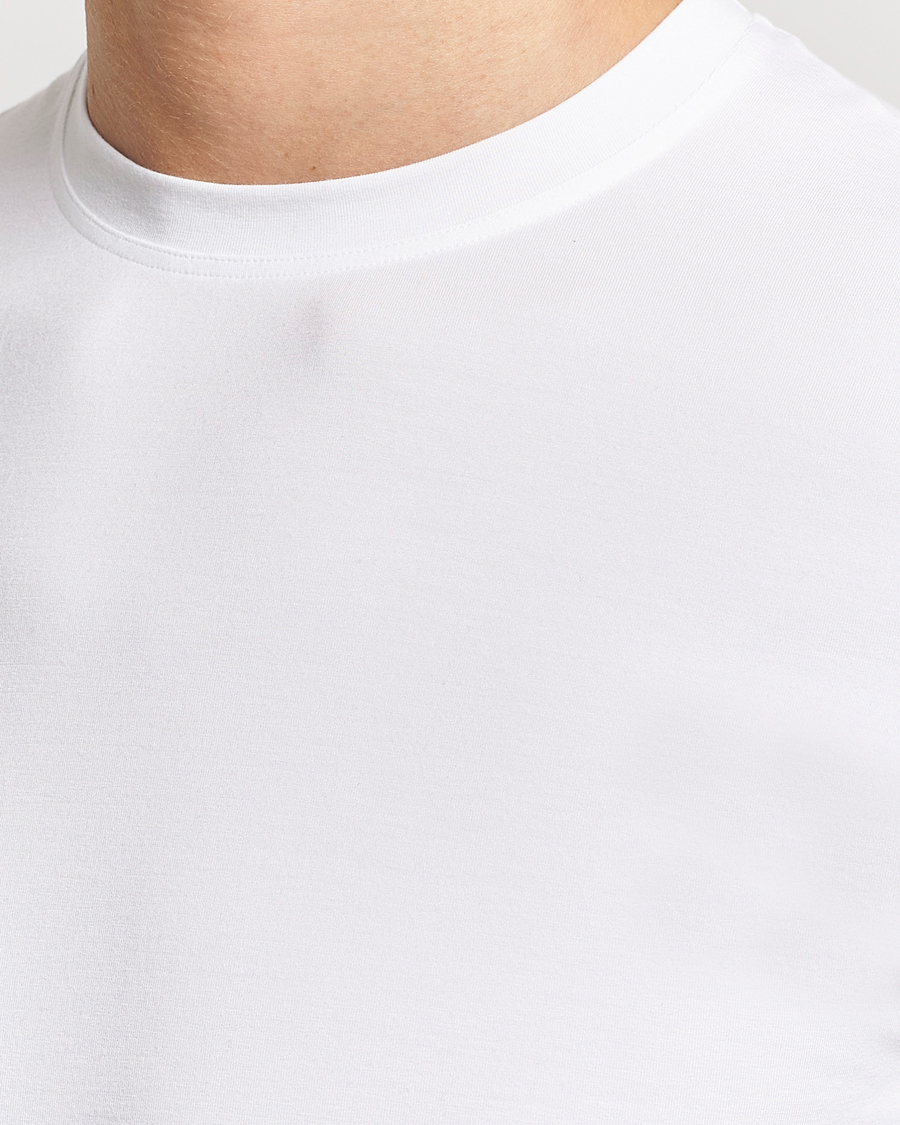 Hombres | Camisetas | Zimmerli of Switzerland | Pureness Modal Crew Neck T-Shirt White