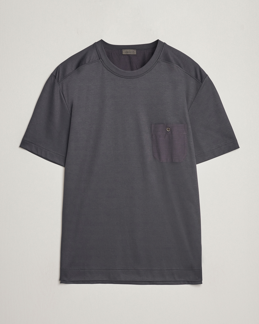 Hombres | Zimmerli of Switzerland Cotton/Modal Crew Neck Loungwear T-Shirt Phantom | Zimmerli of Switzerland | Cotton/Modal Crew Neck Loungwear T-Shirt Phantom