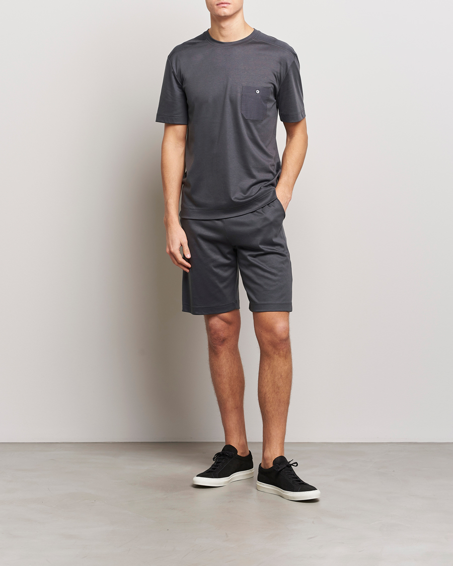 Hombres | Zimmerli of Switzerland Cotton/Modal Crew Neck Loungwear T-Shirt Phantom | Zimmerli of Switzerland | Cotton/Modal Crew Neck Loungwear T-Shirt Phantom