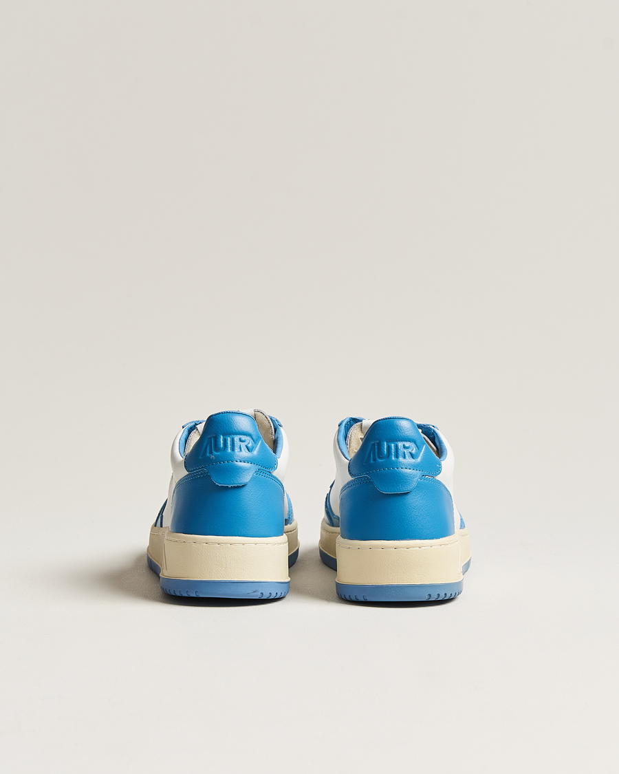 Hombres | Autry Medalist Low Bicolor Leather Sneaker White/Blue | Autry | Medalist Low Bicolor Leather Sneaker White/Blue