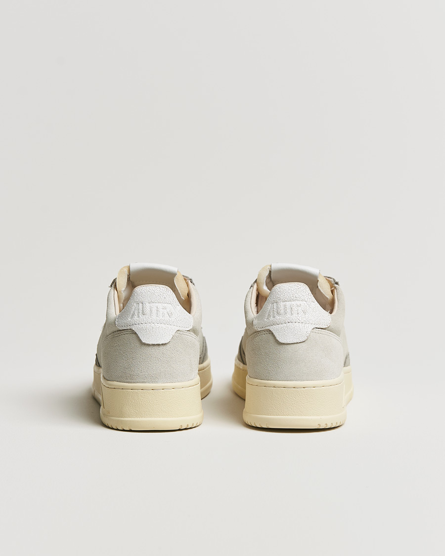 Hombres | Autry Medalist Low Suede Sneaker Grey/Cream | Autry | Medalist Low Suede Sneaker Grey/Cream