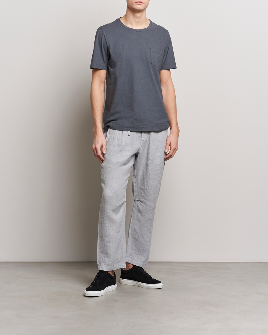 Hombres | Camisetas | Massimo Alba | Panarea Watercolor T-Shirt Steel