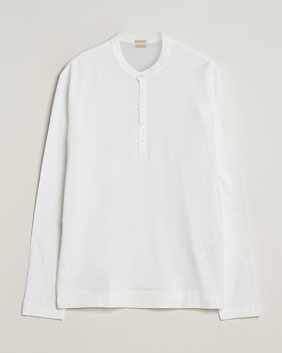 Hombres | Jerséis y prendas de punto | Massimo Alba | Hawai Watercolor Henley White