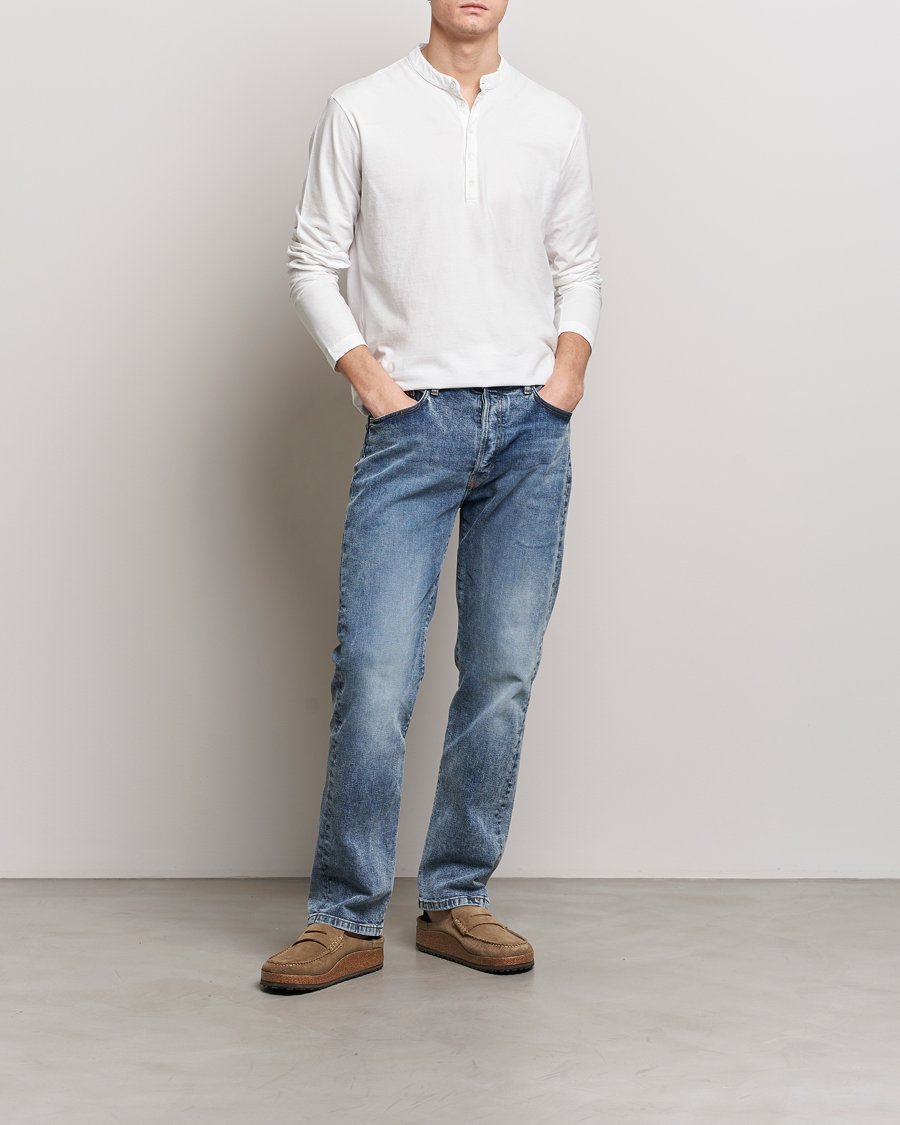 Hombres | Jerséis y prendas de punto | Massimo Alba | Hawai Watercolor Henley White