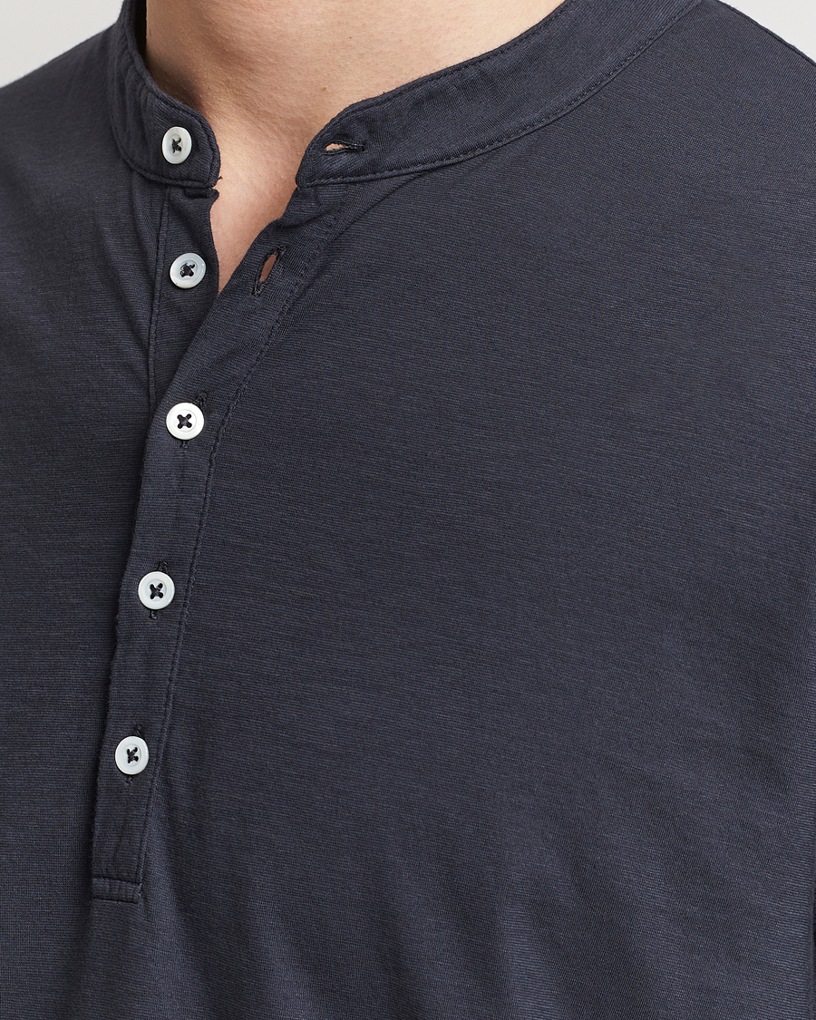 Hombres | Jerséis y prendas de punto | Massimo Alba | Hawai Watercolor Henley Washed Black