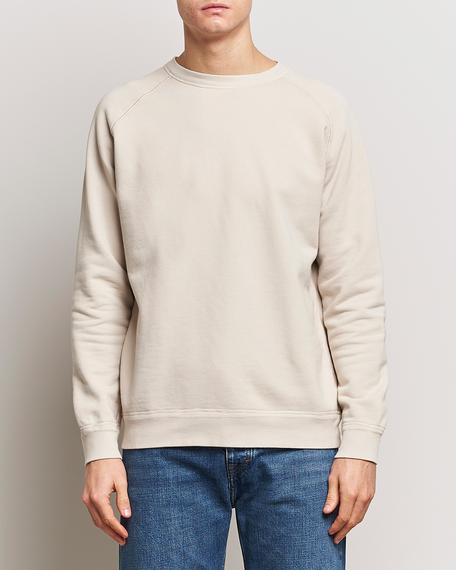 Hombres | Departamentos | Massimo Alba | Freesport Fleece Cotton Sweatshirt Light Beige