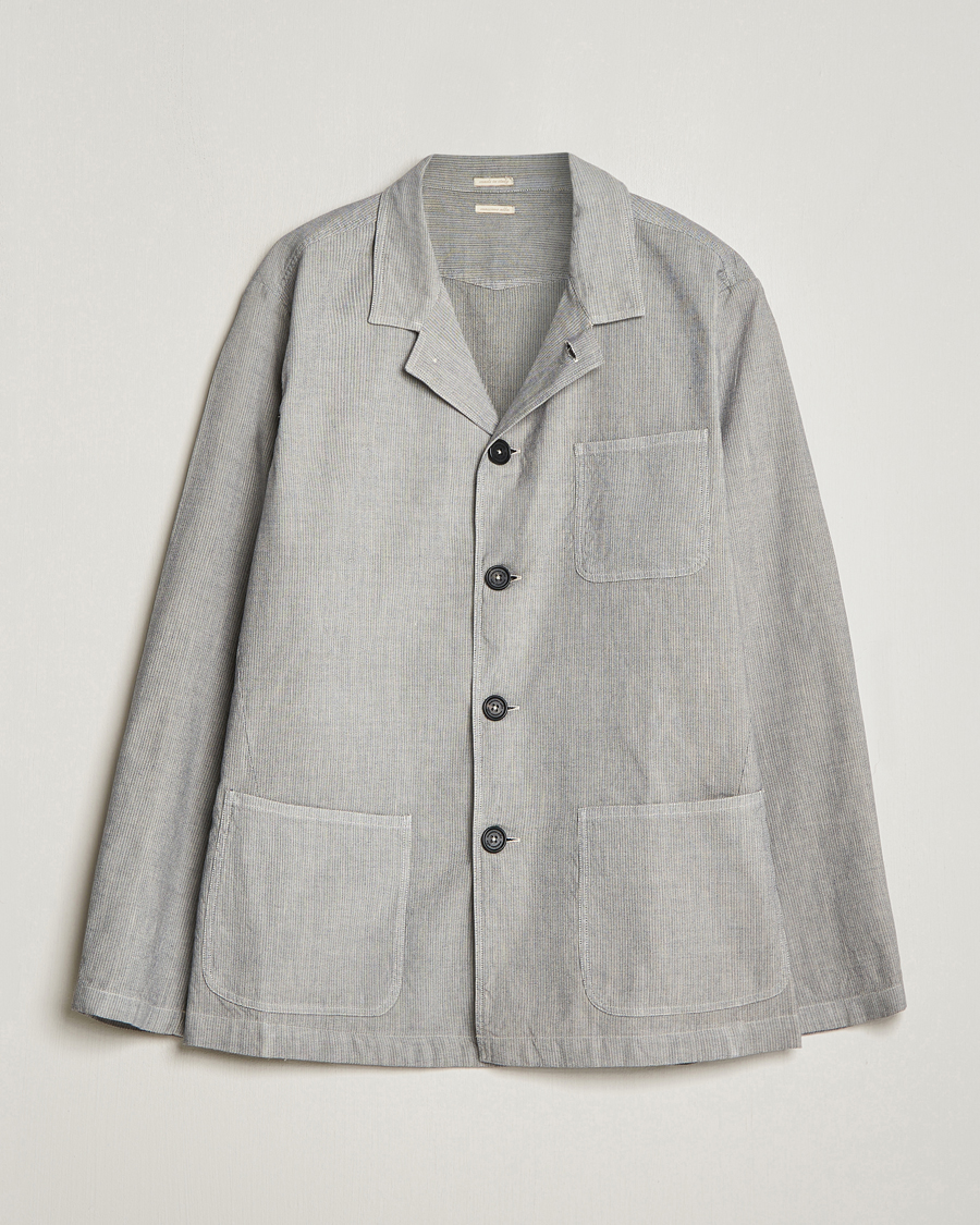 Hombres | Abrigos y chaquetas | Massimo Alba | Florida Cotton/Linen Shirt Jacket Light Grey