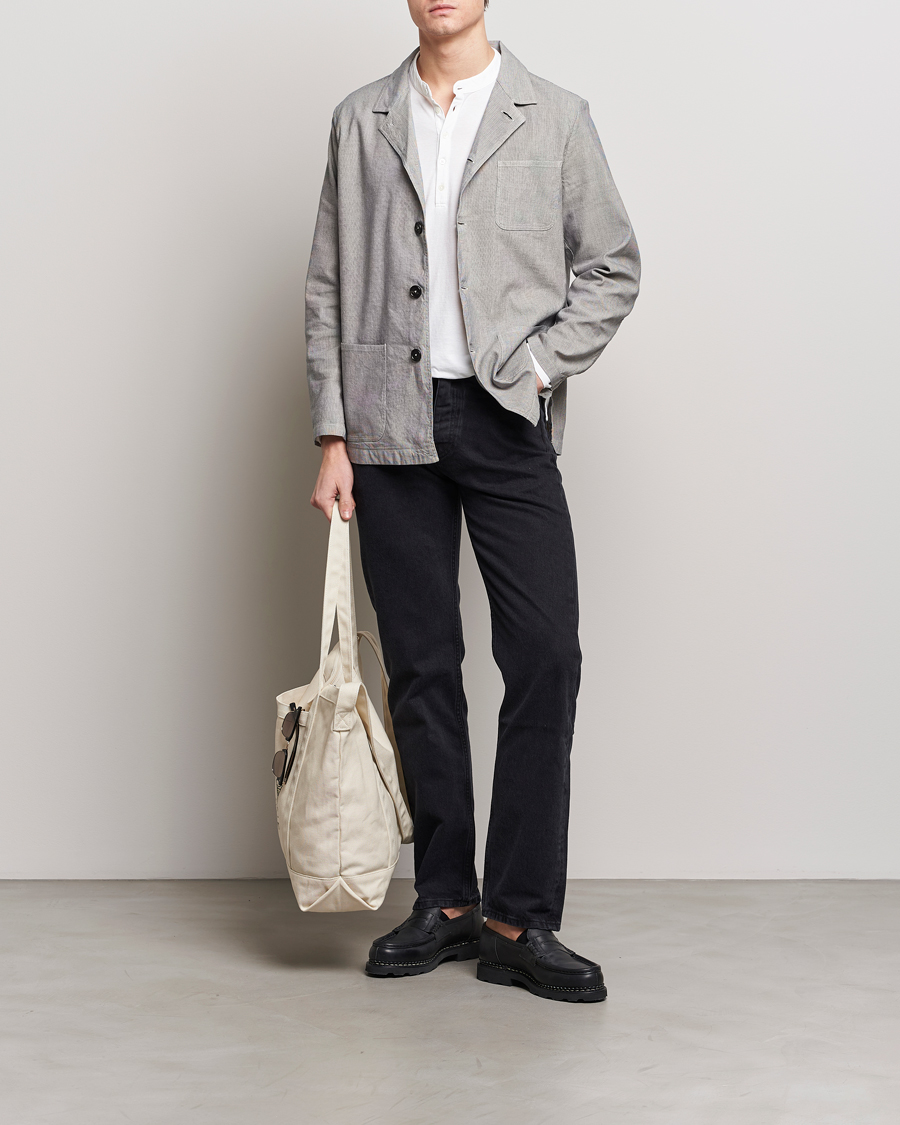 Hombres | Abrigos y chaquetas | Massimo Alba | Florida Cotton/Linen Shirt Jacket Light Grey