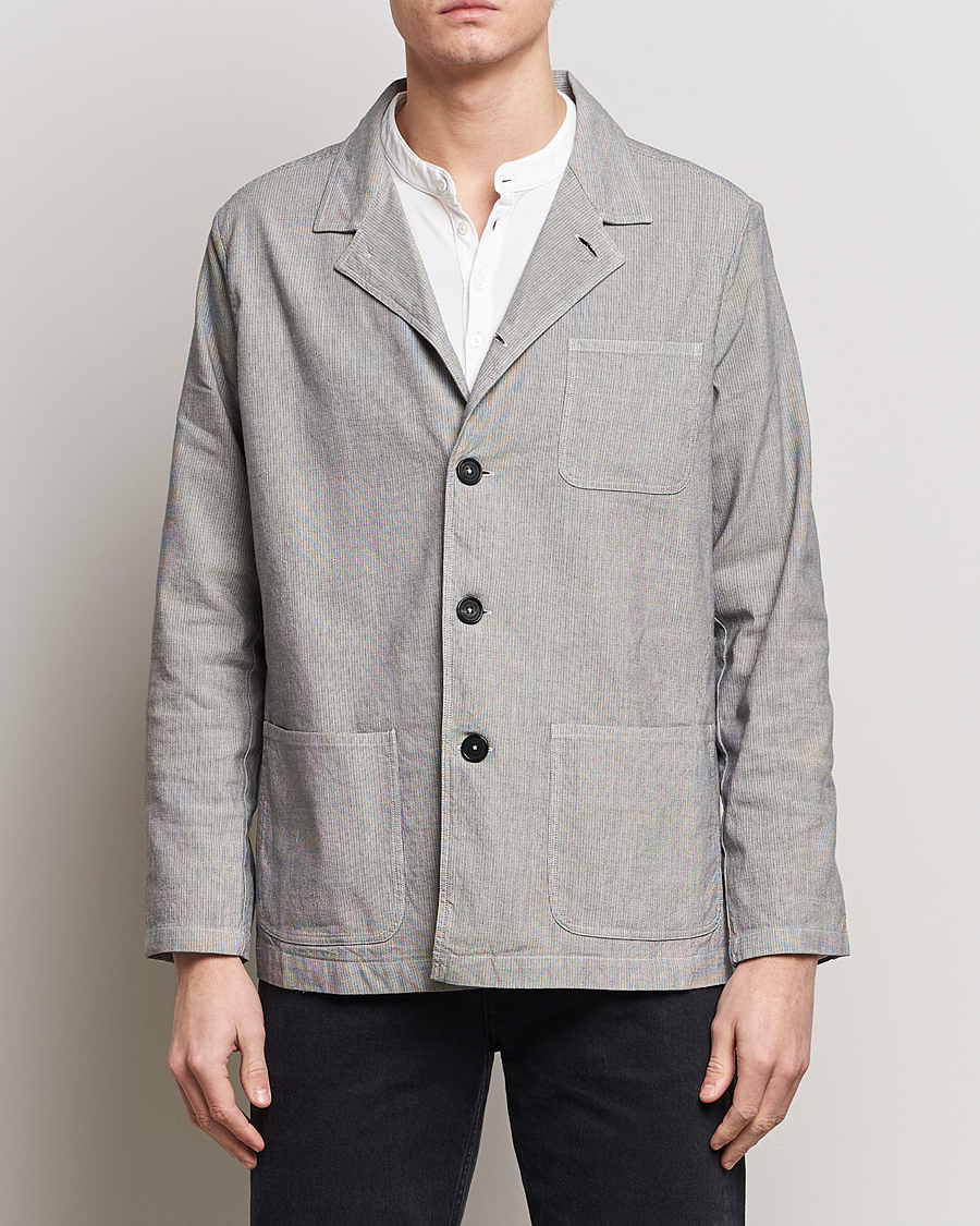 Hombres | Contemporary Creators | Massimo Alba | Florida Cotton/Linen Shirt Jacket Light Grey