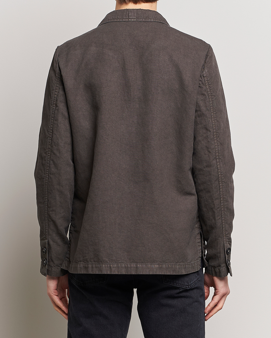 Hombres | Abrigos y chaquetas | Massimo Alba | Baglietto Washed Cotton Work Jacket Dark Brown