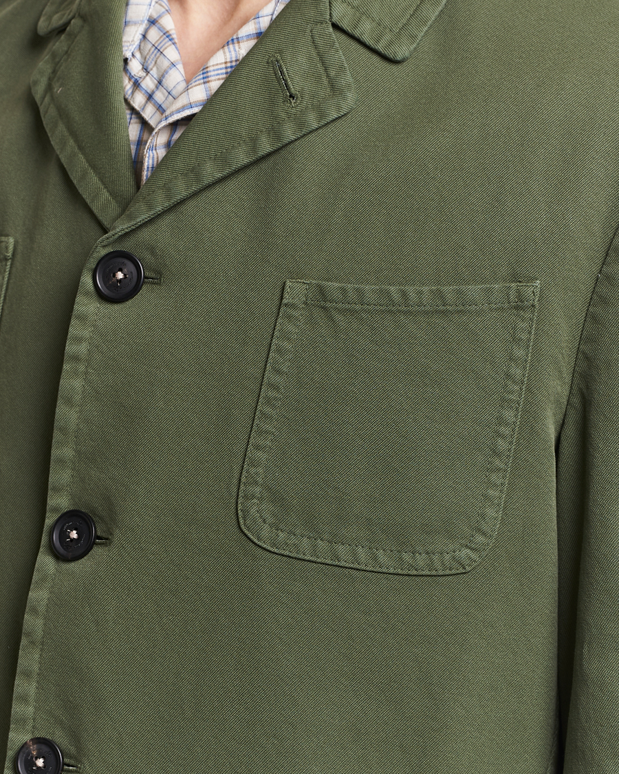 Hombres | Abrigos y chaquetas | Massimo Alba | Solex Cotton Work Jacket Military Green