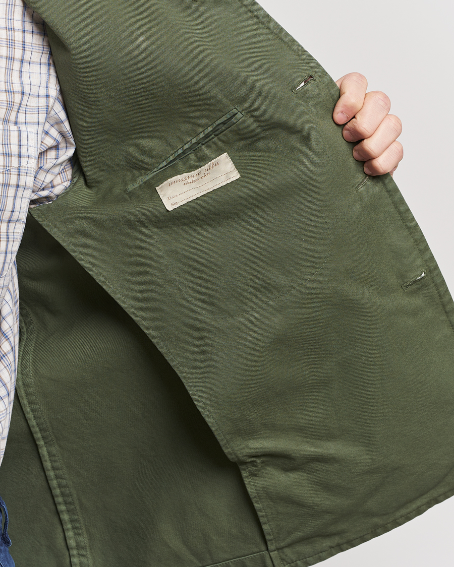 Hombres | Abrigos y chaquetas | Massimo Alba | Solex Cotton Work Jacket Military Green