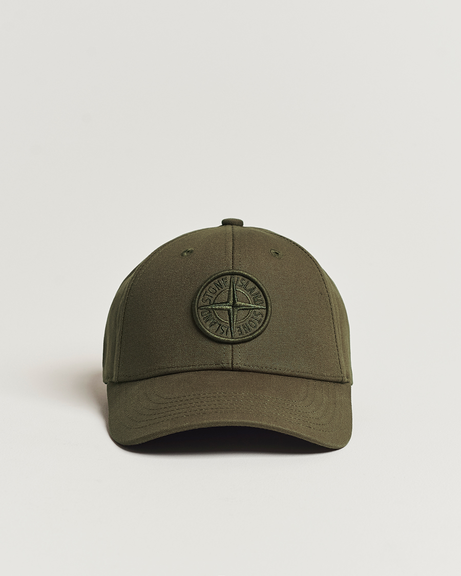 Hombres | Stone Island Classic Cotton Cap Military Green | Stone Island | Classic Cotton Cap Military Green