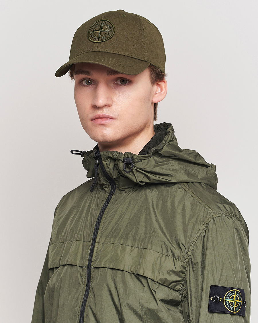 Hombres | Stone Island Classic Cotton Cap Military Green | Stone Island | Classic Cotton Cap Military Green