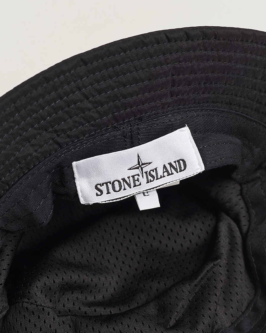 Hombres | Stone Island Logo Bucket Hat Black | Stone Island | Logo Bucket Hat Black
