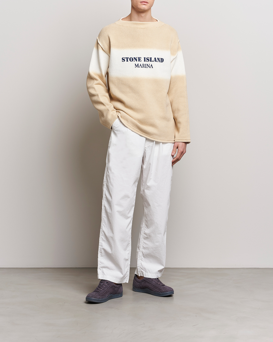 Hombres | Jerséis y prendas de punto | Stone Island | Marina Organic Cotton Sweater Natural Beige