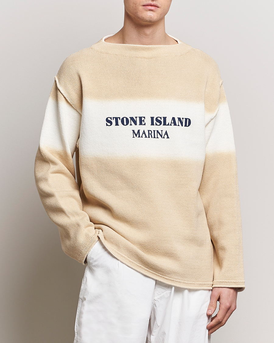Hombres | Jerséis y prendas de punto | Stone Island | Marina Organic Cotton Sweater Natural Beige