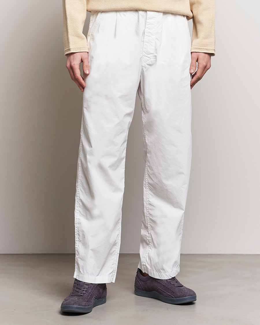 Hombres | Ropa | Stone Island | Marina Washed Cotton Canvas Trousers White