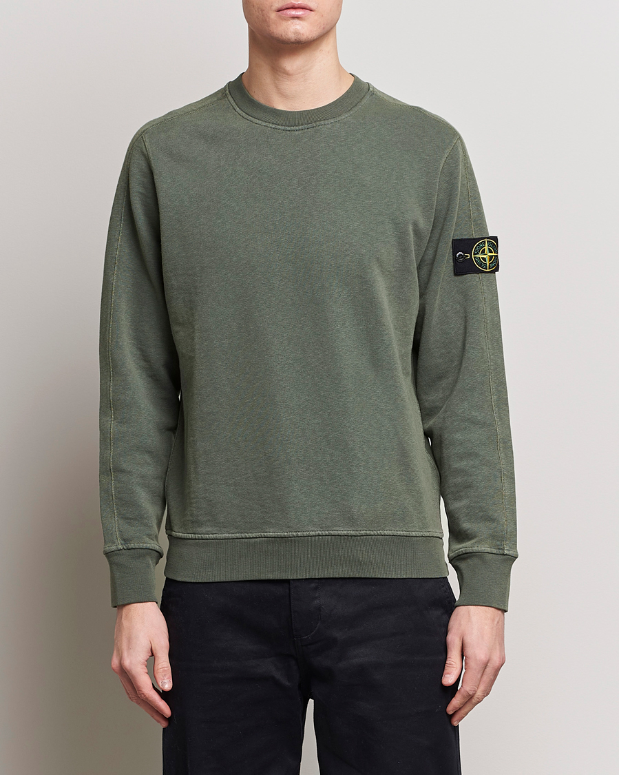 Hombres | Ropa | Stone Island | Garment Dyed Cotton Old Effect Sweatshirt Musk