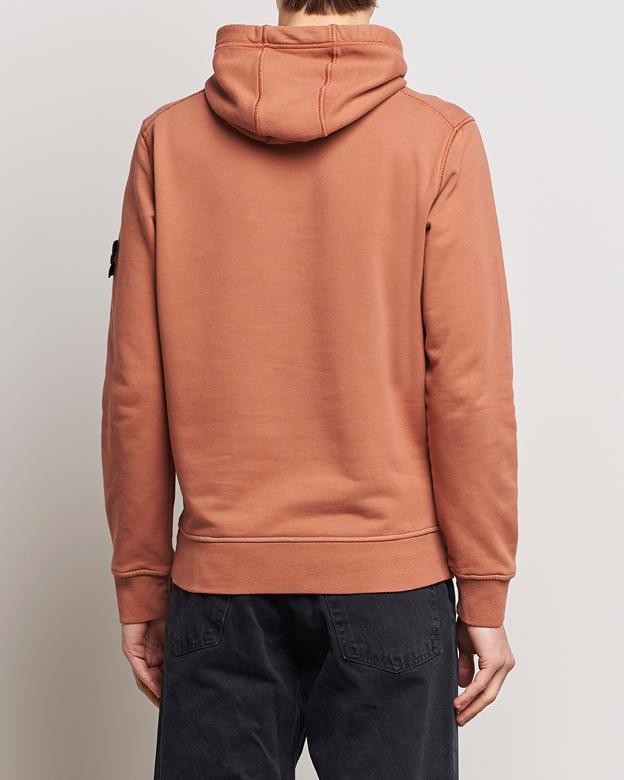 Hombres | Jerséis y prendas de punto | Stone Island | Garment Dyed Cotton Fleece Hood Rust
