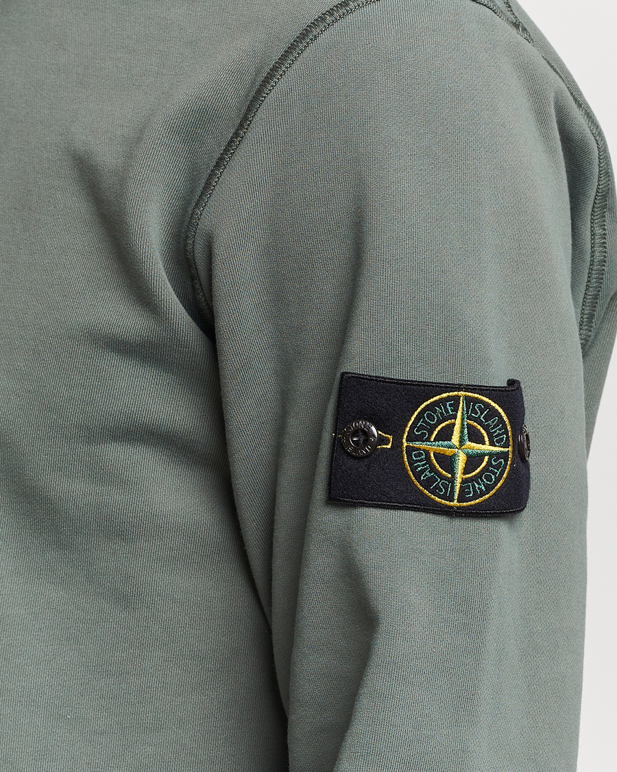 Hombres | Jerséis y prendas de punto | Stone Island | Garment Dyed Cotton Sweatshirt Musk
