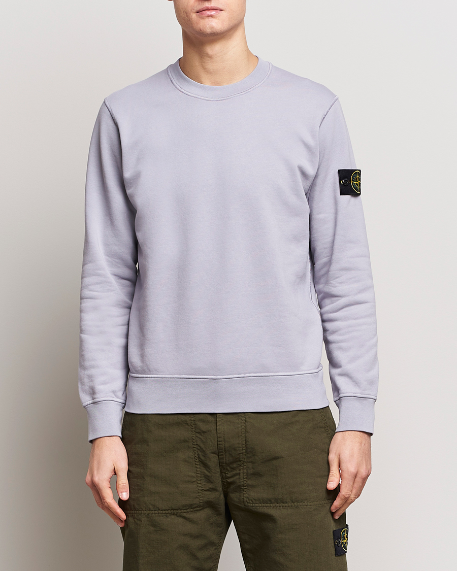 Hombres | Jerséis y prendas de punto | Stone Island | Garment Dyed Cotton Sweatshirt Dust