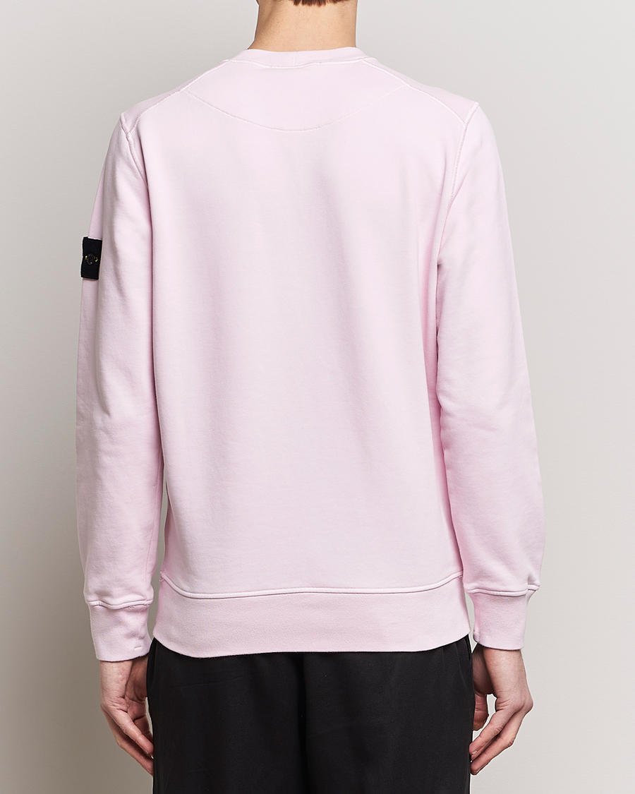 Hombres | Jerséis y prendas de punto | Stone Island | Garment Dyed Cotton Sweatshirt Pink