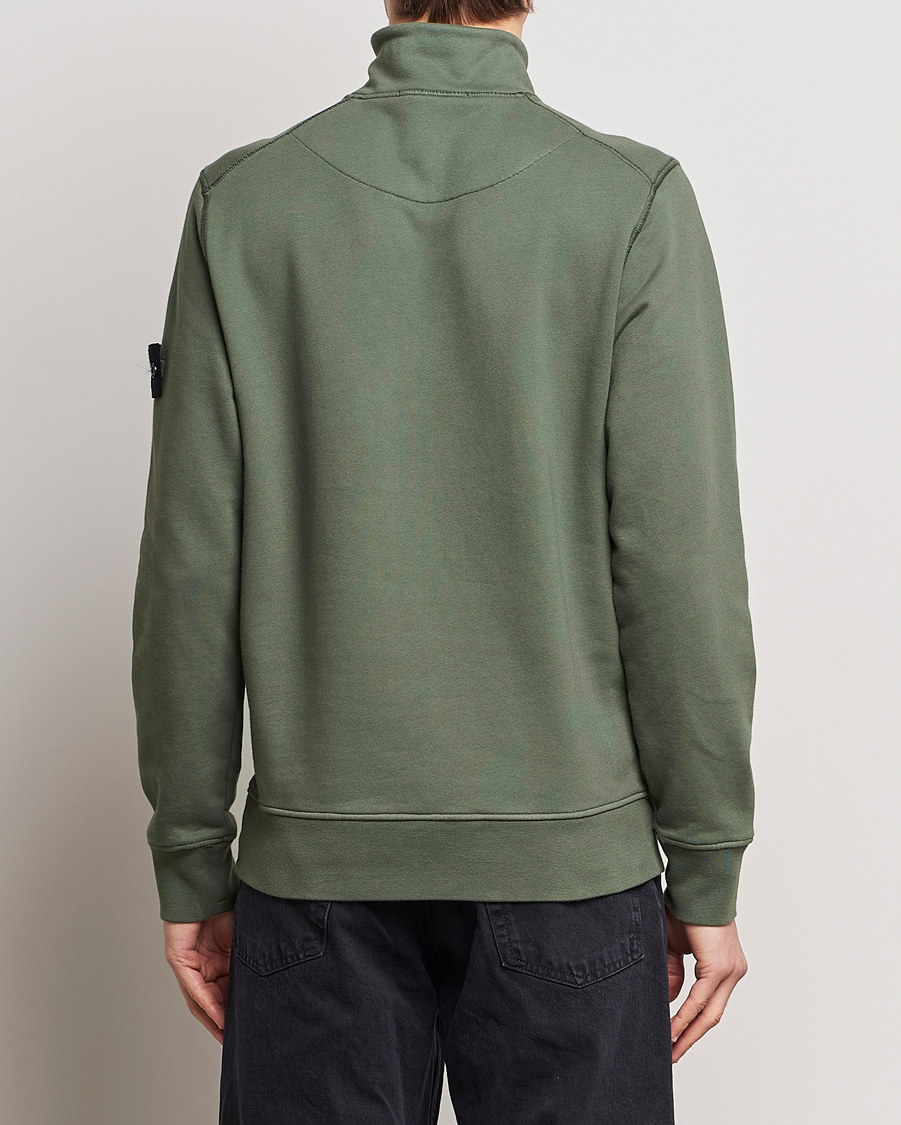 Hombres | Jerséis y prendas de punto | Stone Island | Garment Dyed Cotton Half Zip Musk