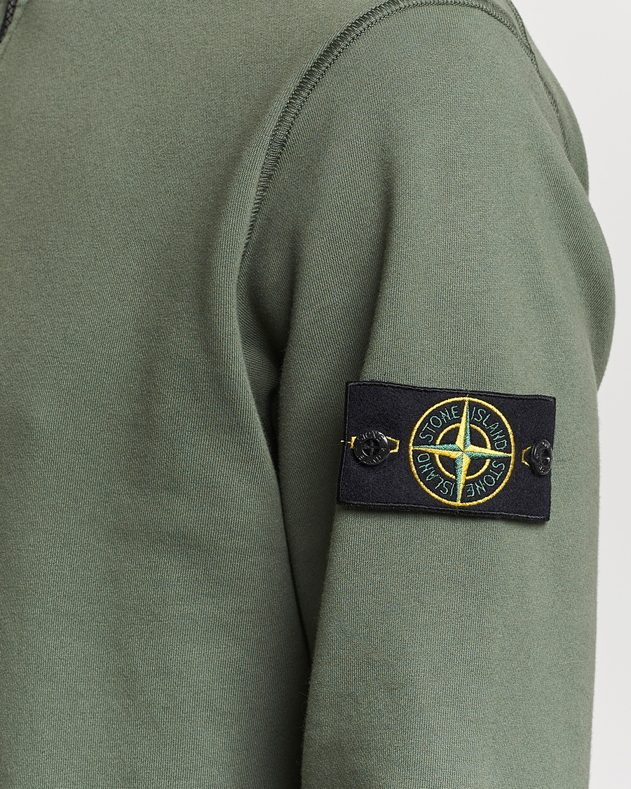 Hombres | Jerséis y prendas de punto | Stone Island | Garment Dyed Cotton Half Zip Musk