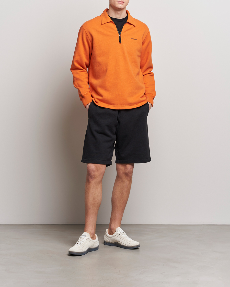 Hombres | Pantalones cortos | Stone Island | Heavy Cotton Fleece Sweatshorts Black